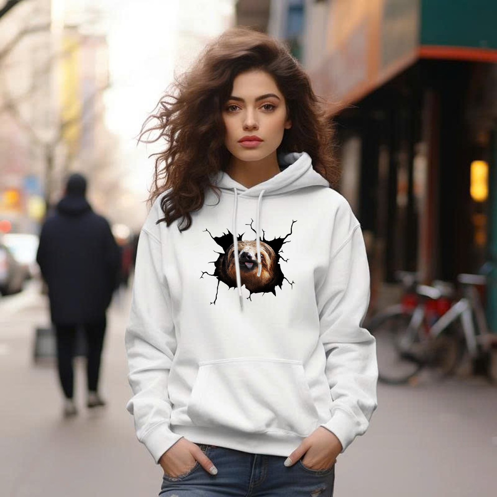 Sloth Came Out Shirt Sloth Hoodie Cute Graphic Unisex Gift For Brothers Idea - Image 4
