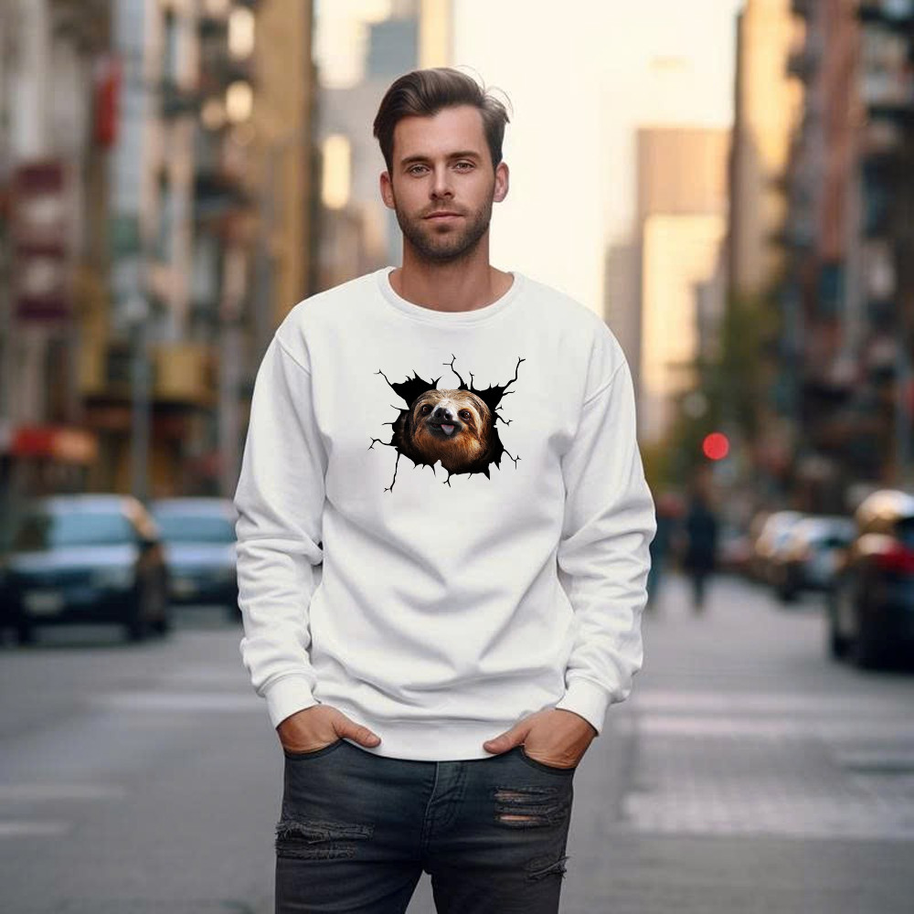Sloth Came Out Shirt Sloth Sweatshirt Cute Graphic Unisex Gift For Brothers Idea - Image 3