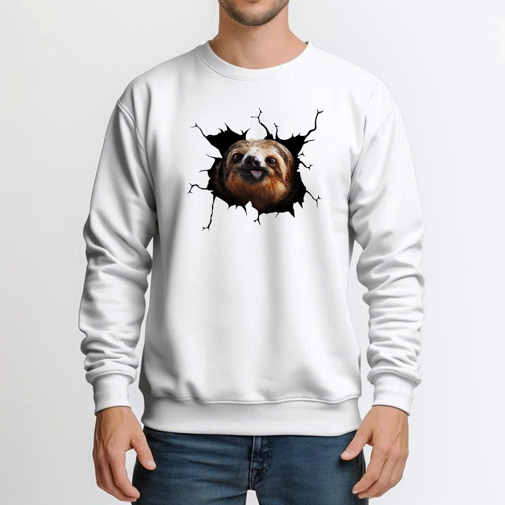 Sloth Came Out Shirt Sloth Sweatshirt Cute Graphic Unisex Gift For Brothers Idea - Image 5